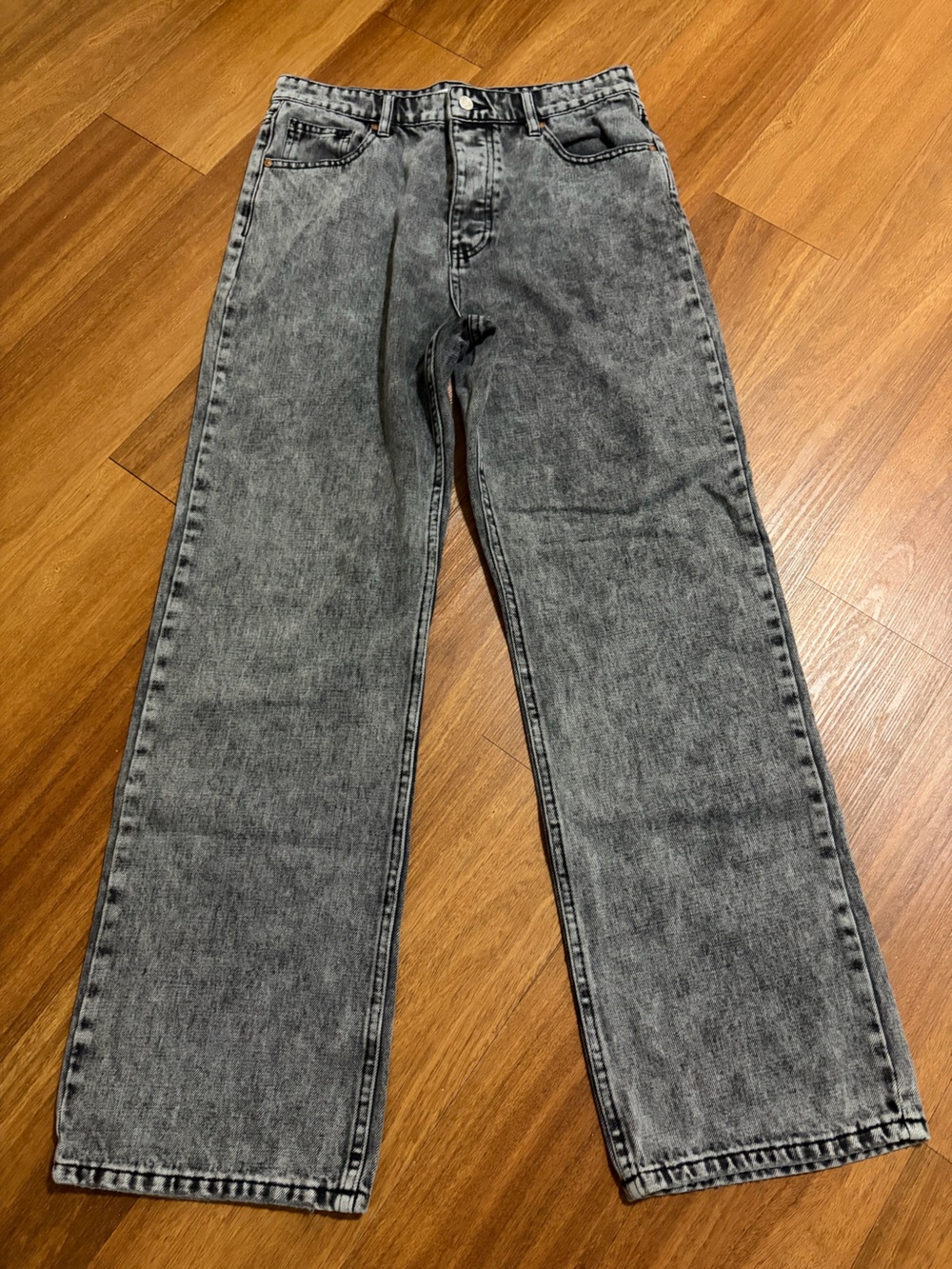CAMILLA AND MARC Serena Wide Leg Jeans Washed Charcoal Grey High Rise Size 29